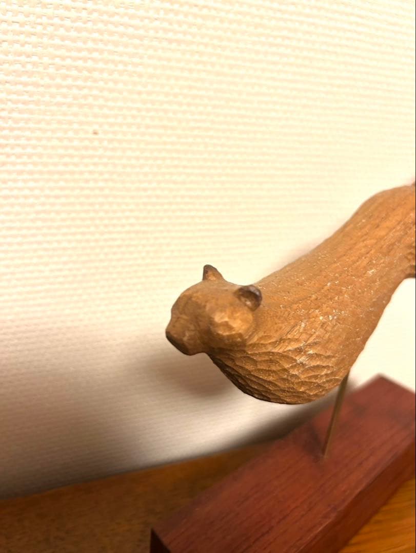 苔むす木工　オブジェ　チーター　ヒョウ