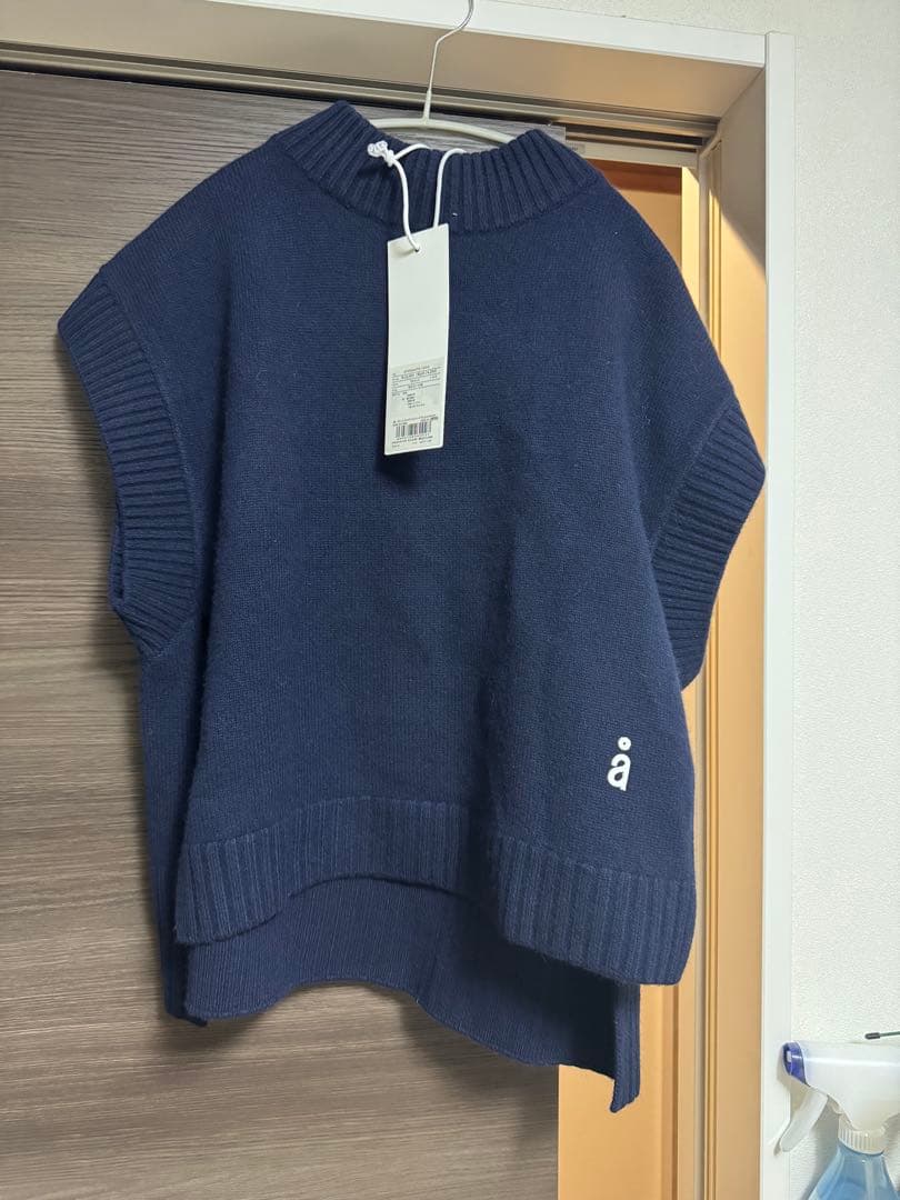 nagonstans ネイビー ニットベスト新品未使用タグ付き