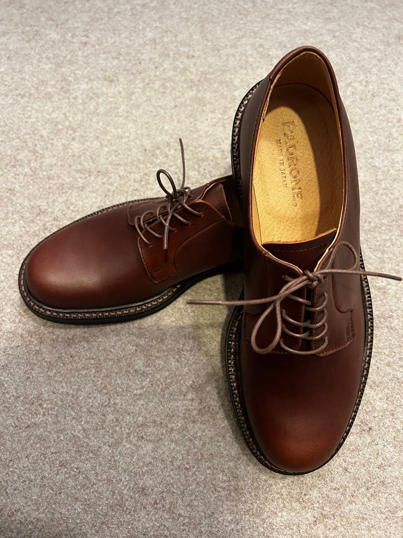 PADRONE新品未使用定価37,400円ダービープレーントゥクレープソール42