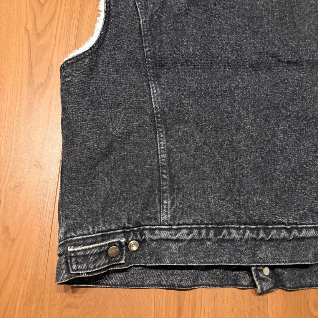 ブラック ◎ 90s リーバイス USA製 デニム ボアベスト 黒