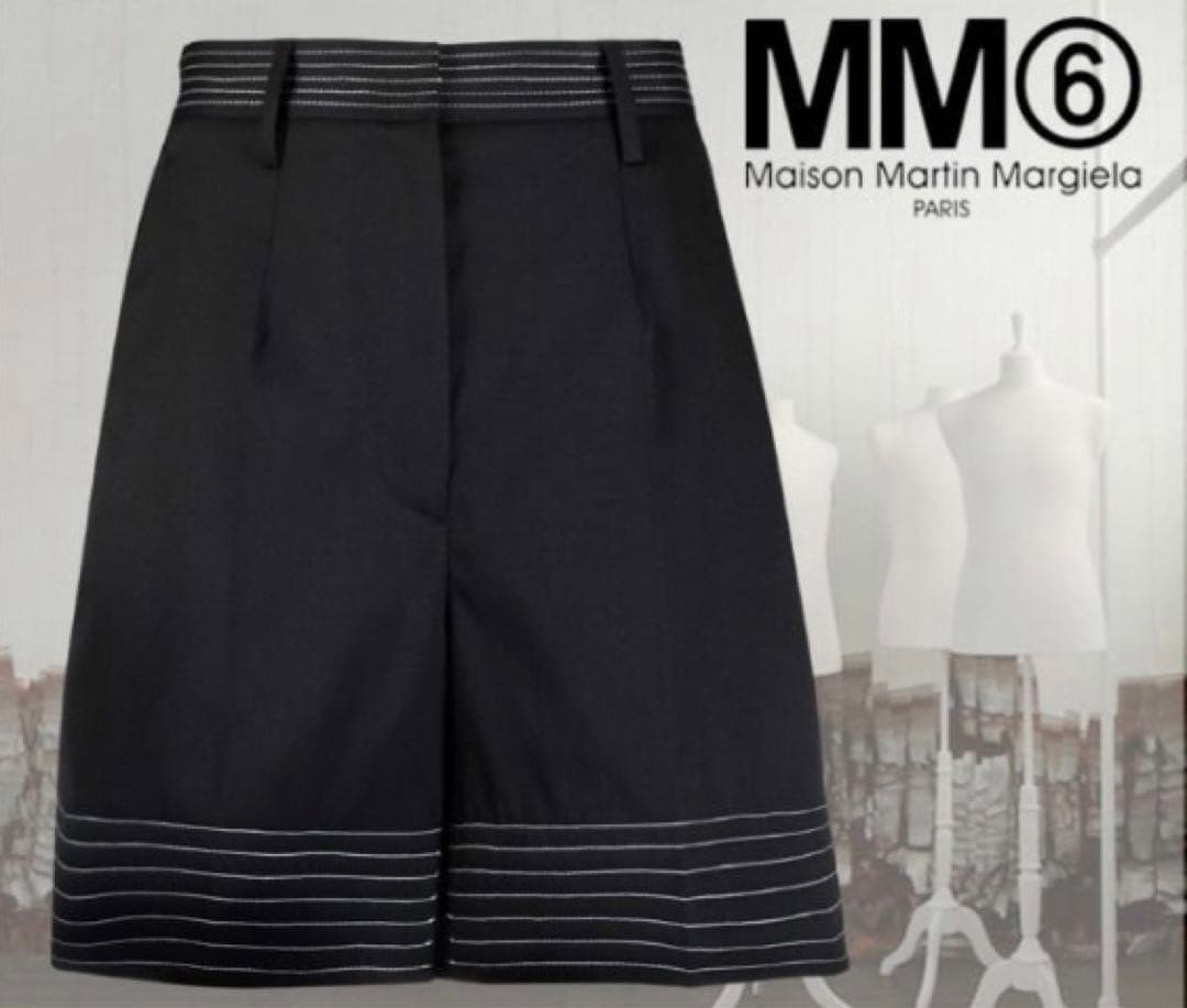 メゾンマルジェラ　MM6 ステッチ　ショートパンツ　ショートパンツ　サイズ40