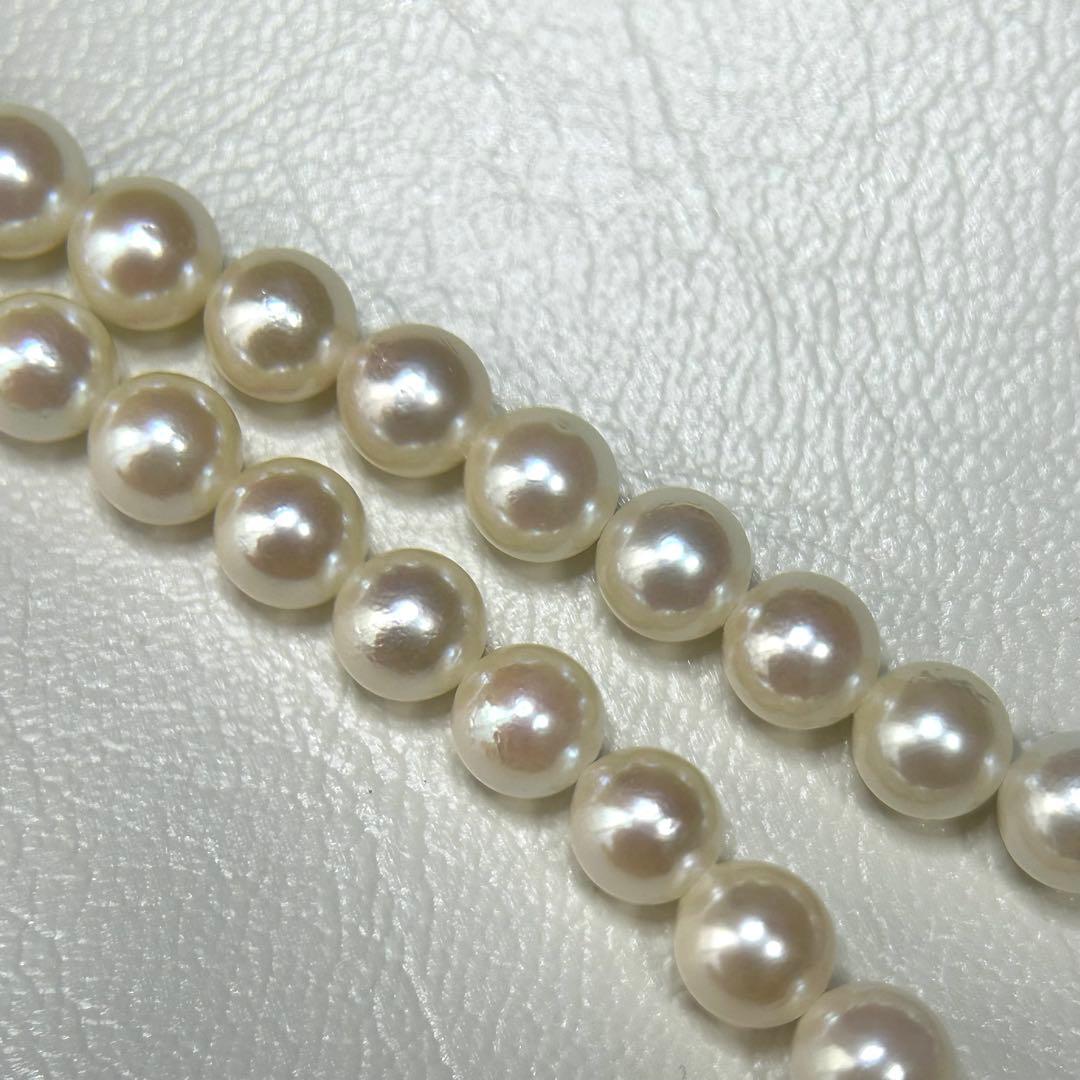 美品 アコヤ真珠 ネックレス 本真珠 パール silver 6mm〜7mm