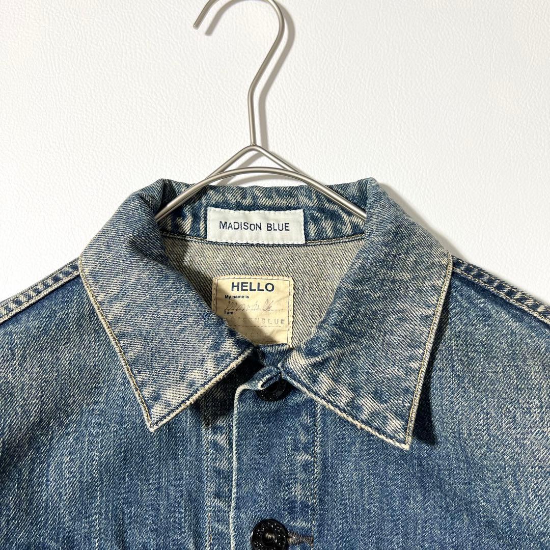 3354【美品】マディソンブルー　デニムジャケット Gジャン　インディゴ　S