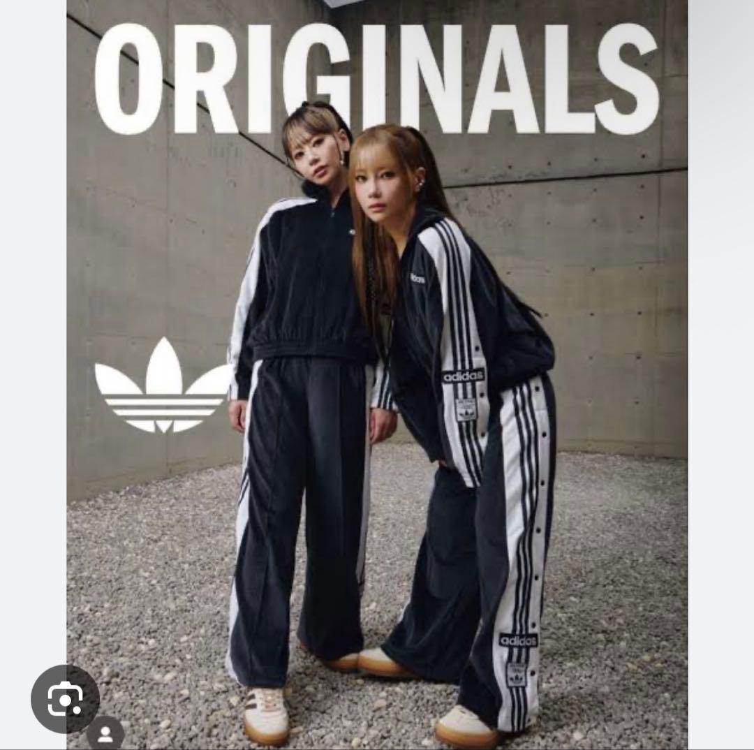adidas ベロア パンツ