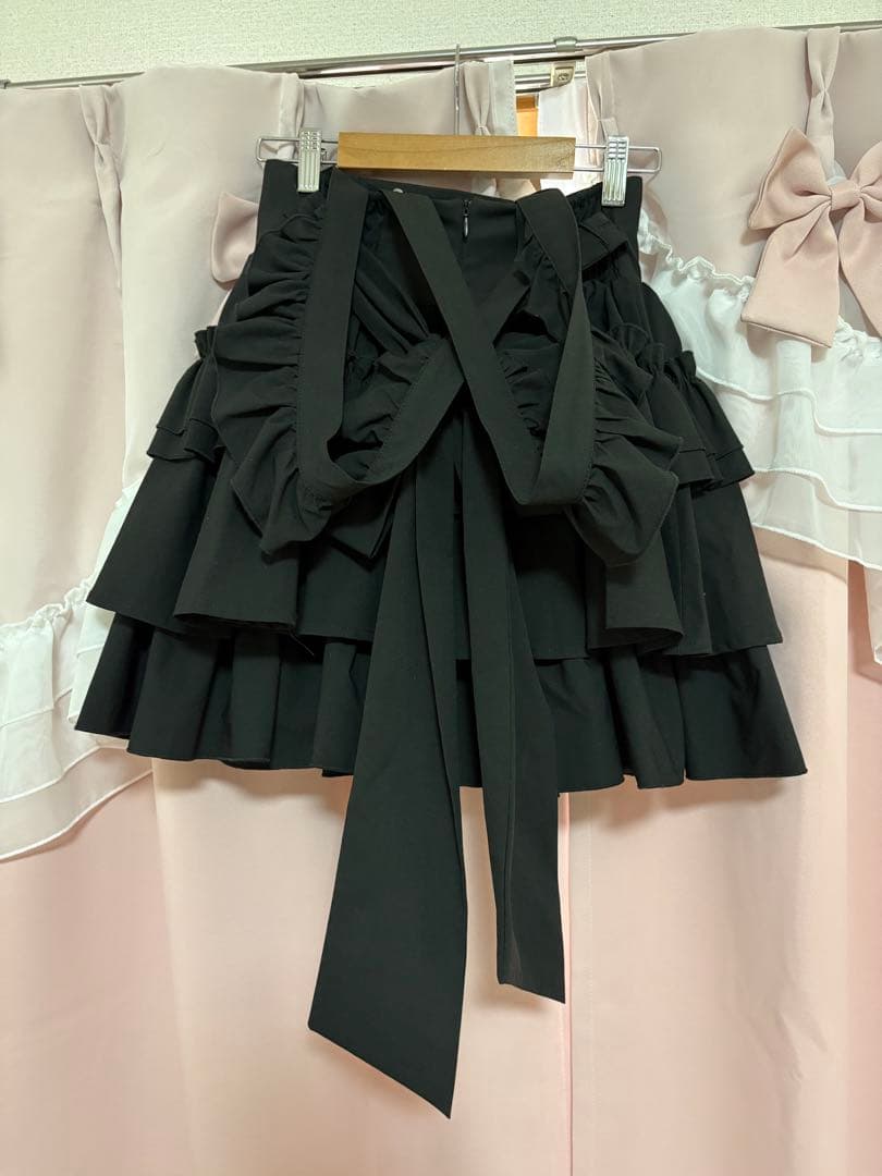♡QOOZA♡サスペンダー付きフレアミニスカート