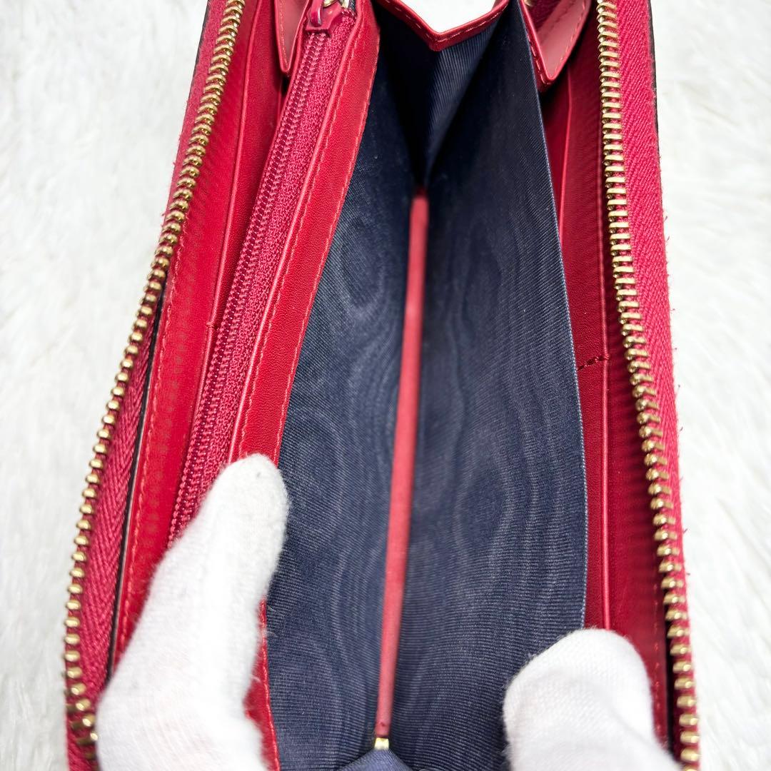 ✨極美品✨ グッチ 長財布 ブルームス GG柄 ラウンドファスナー PVC 花柄