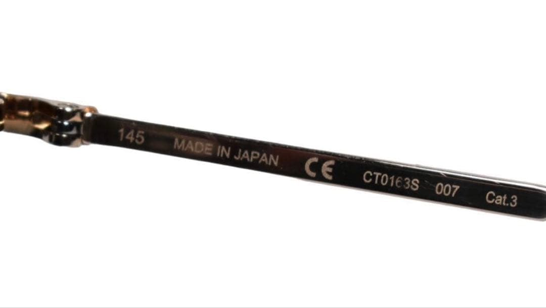 美品　Cartier CT0163S 007 145 MADE IN JAPAN