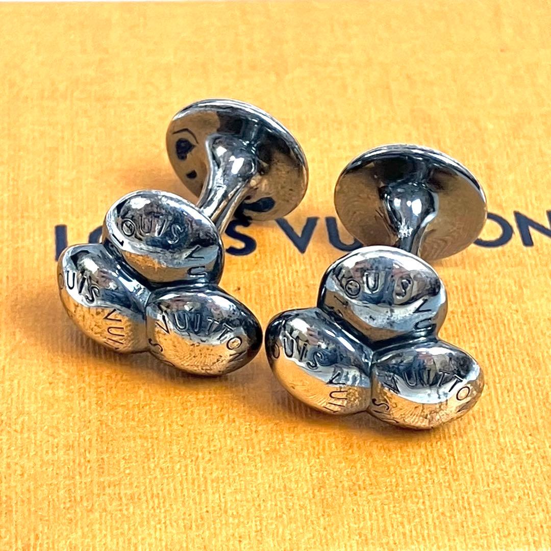 【美品】ルイヴィトン　ドゥ　マンシェット　モチーフ　ブーケドクルー　カフスボタン