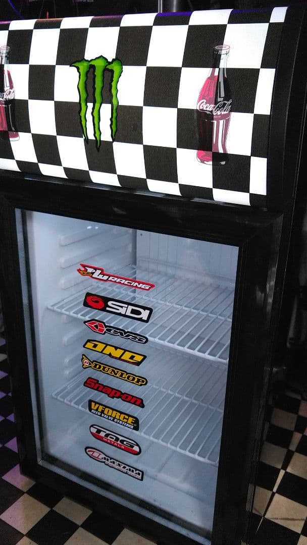冷蔵庫 LED 照明 ショーケース クーラー モンスター ガレージ バイク