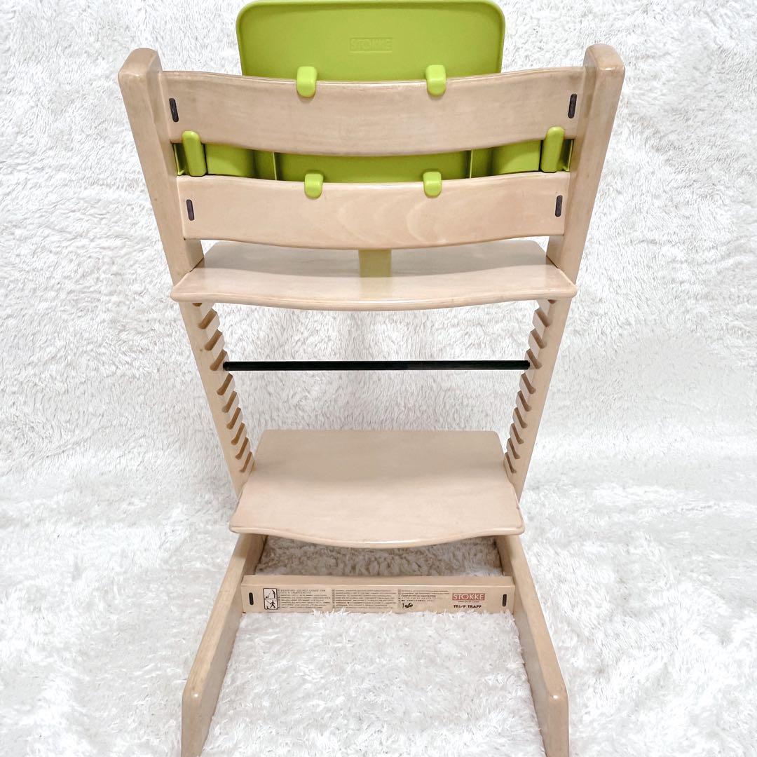人気 ストッケ トリップ トラップ 旧型 ホワイトウォッシュ ベビーセット付き