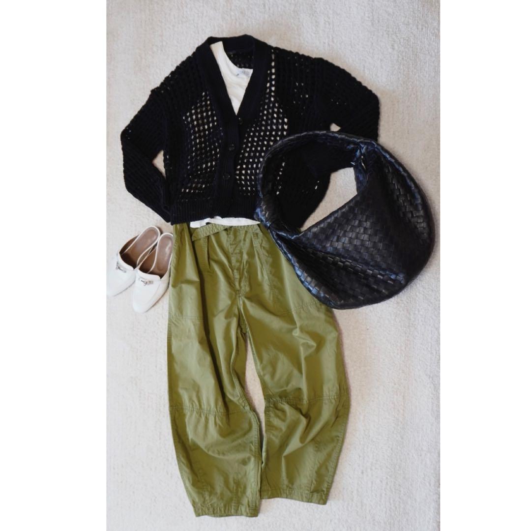 Drawer コットンシルク カーゴパンツ 36 ドゥロワー