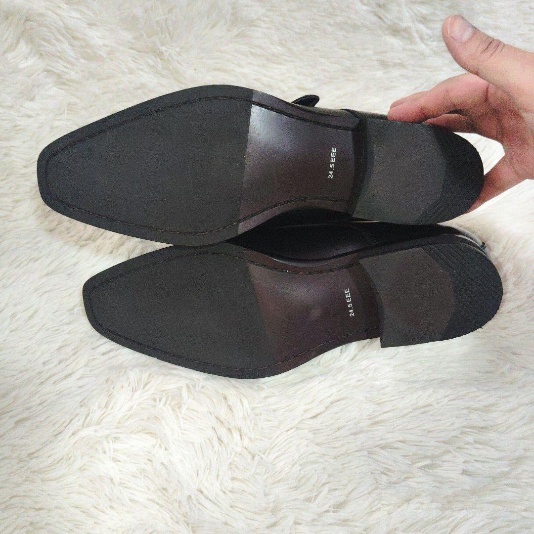 【美品】REGALリーガル V235 シングルモンクストラップ　黒24.5