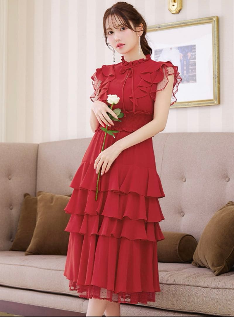 sugar 【SETTAN/セッタン】 ドット膝丈Aラインワンピース