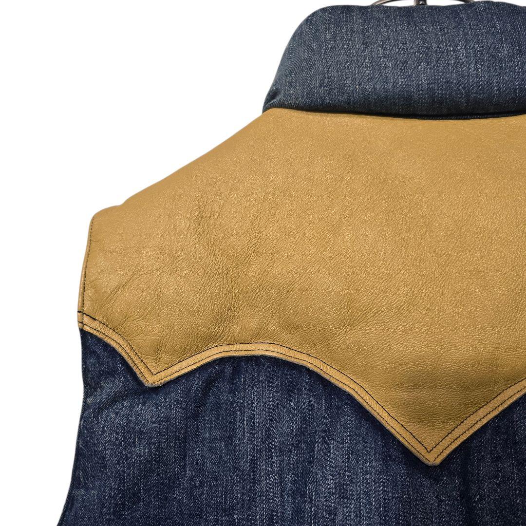 ロッキーマウンテンフェザーベッド ダウンベスト デニム 40