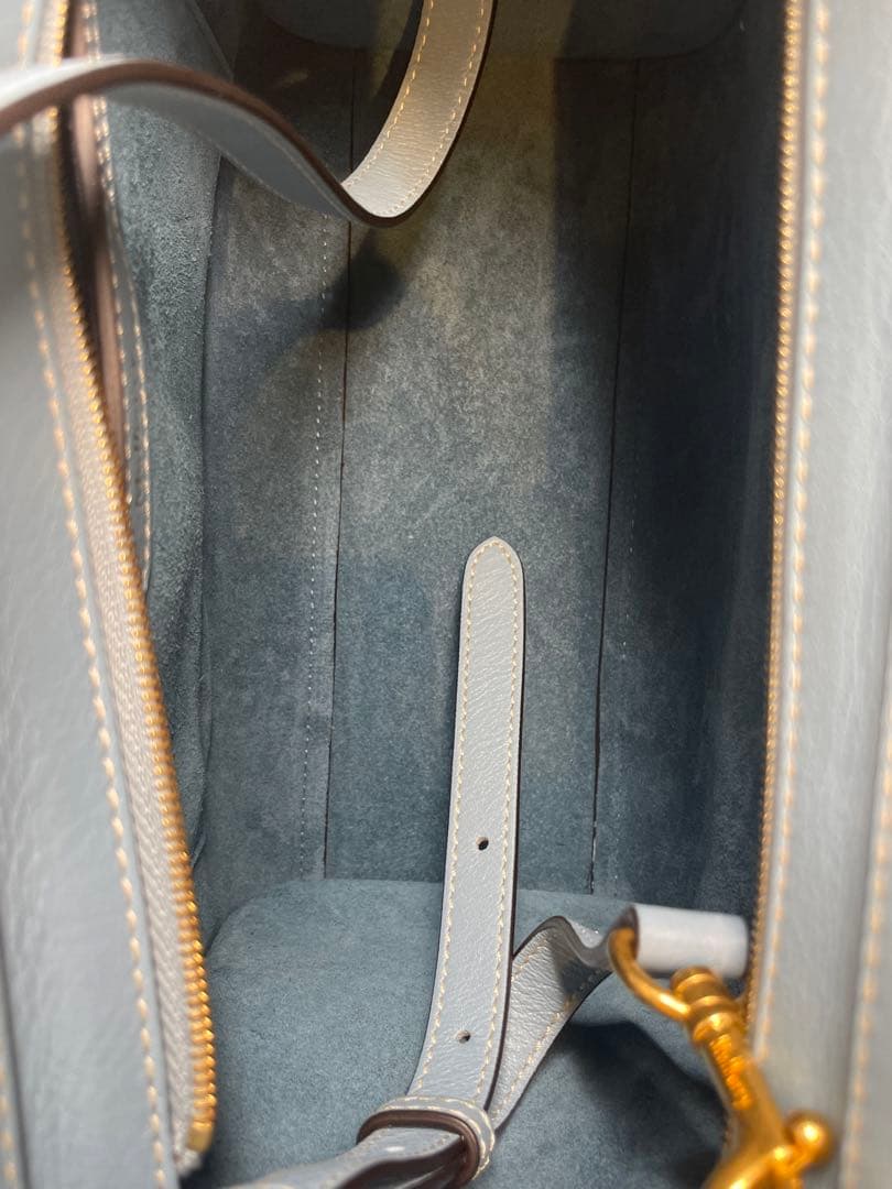 【新品未使用】マルベリー　ミニ ジップド ベイズウォーター　ポプリンブルー