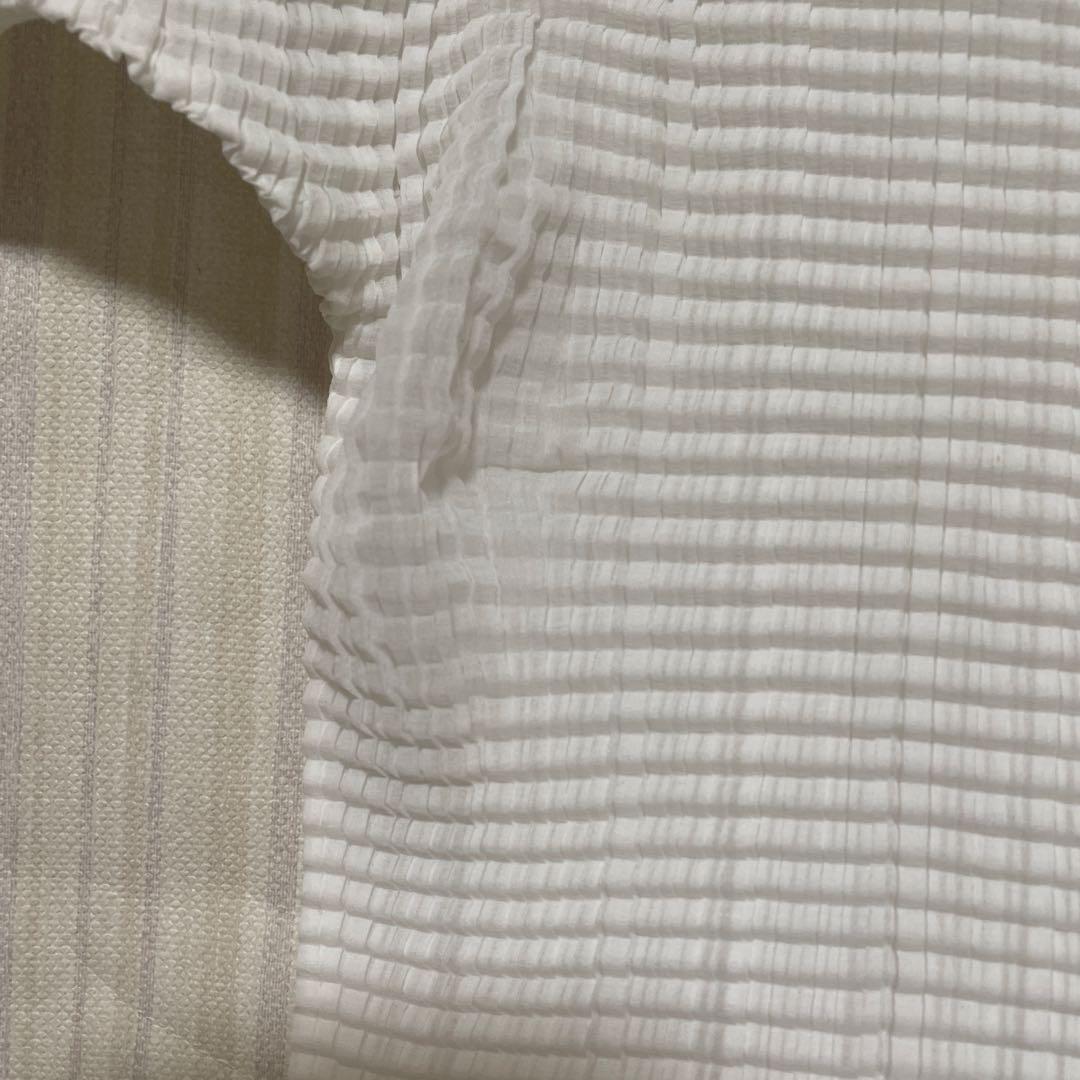 ISSEY MIYAKE 長袖トップス プリーツ加工 ホワイト