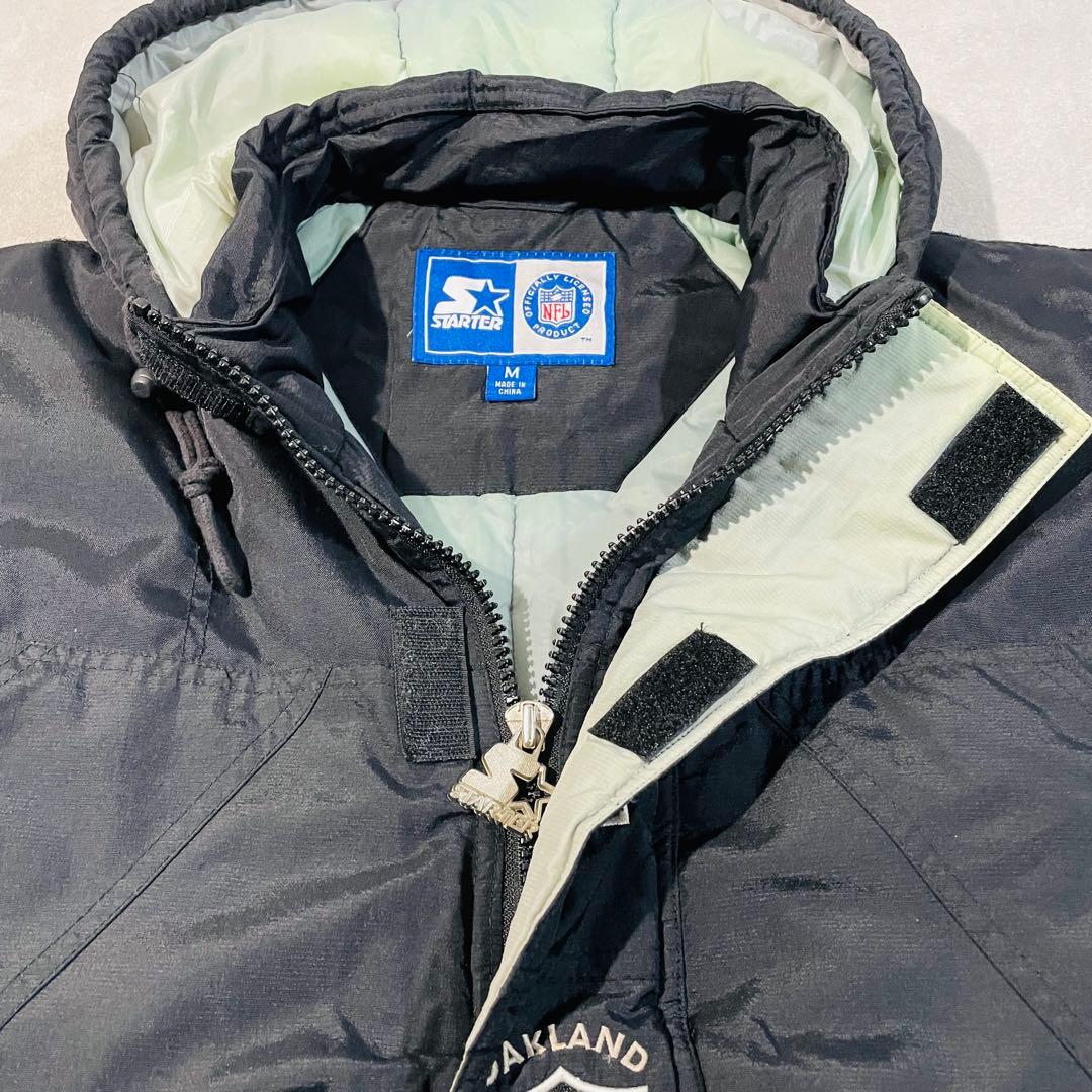 STARTER NFL オークランド・レイダース中綿アノラックパーカー着脱フード