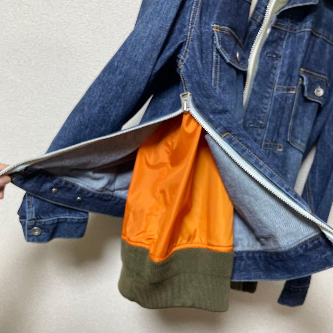 sacai Denim × Nylon Twill Jacket サイズ1