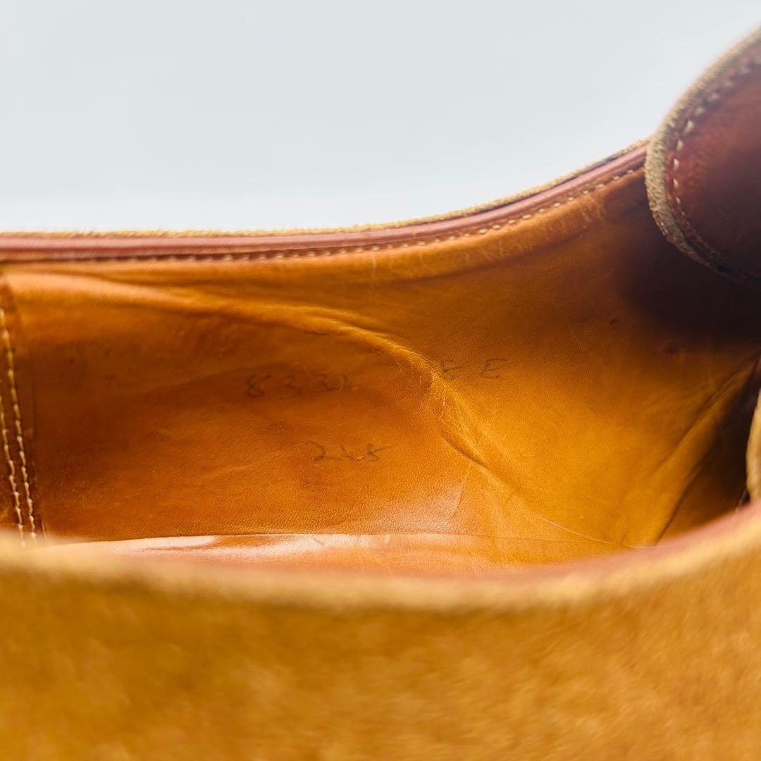 CROCKET&JONES プレーントゥ UK8 ブラウン 外羽根 スエード