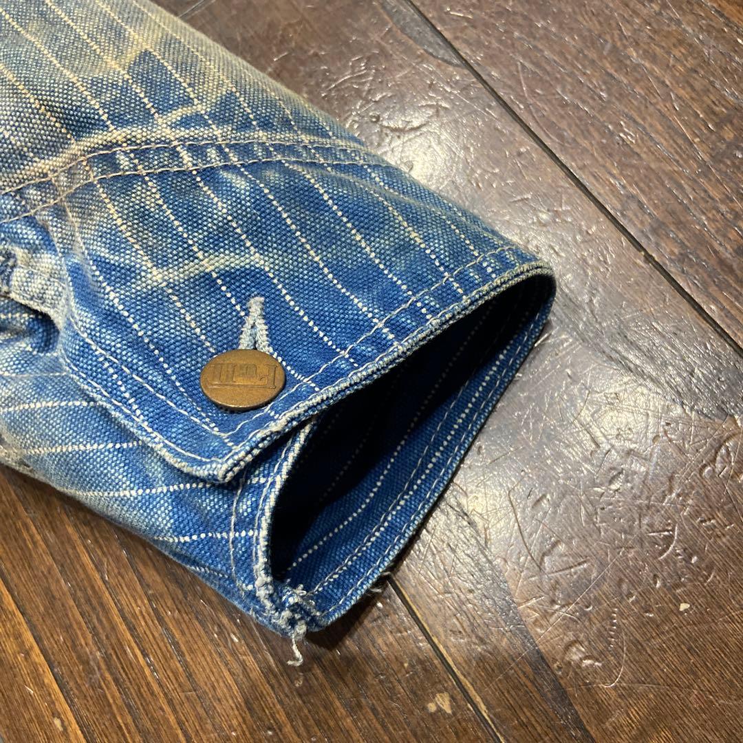 full count★ウォバッシュデニム カバーオール 38サイズエイジング加工