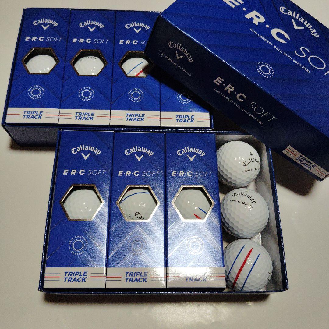 キャロウェイERCソフトゴルフボールトリプルトラックホワイト2ダース