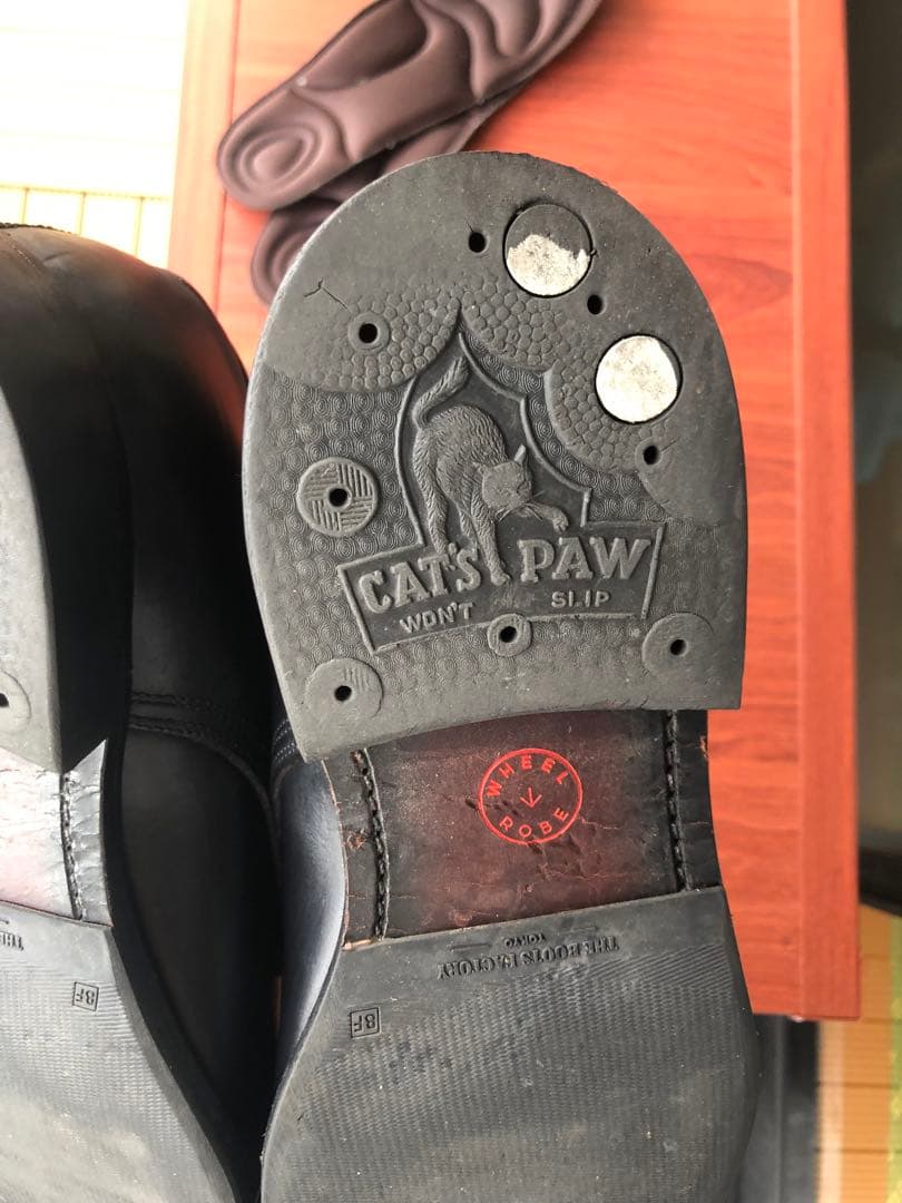 wheel robe US9D 黒 レザー モカシン シューズ