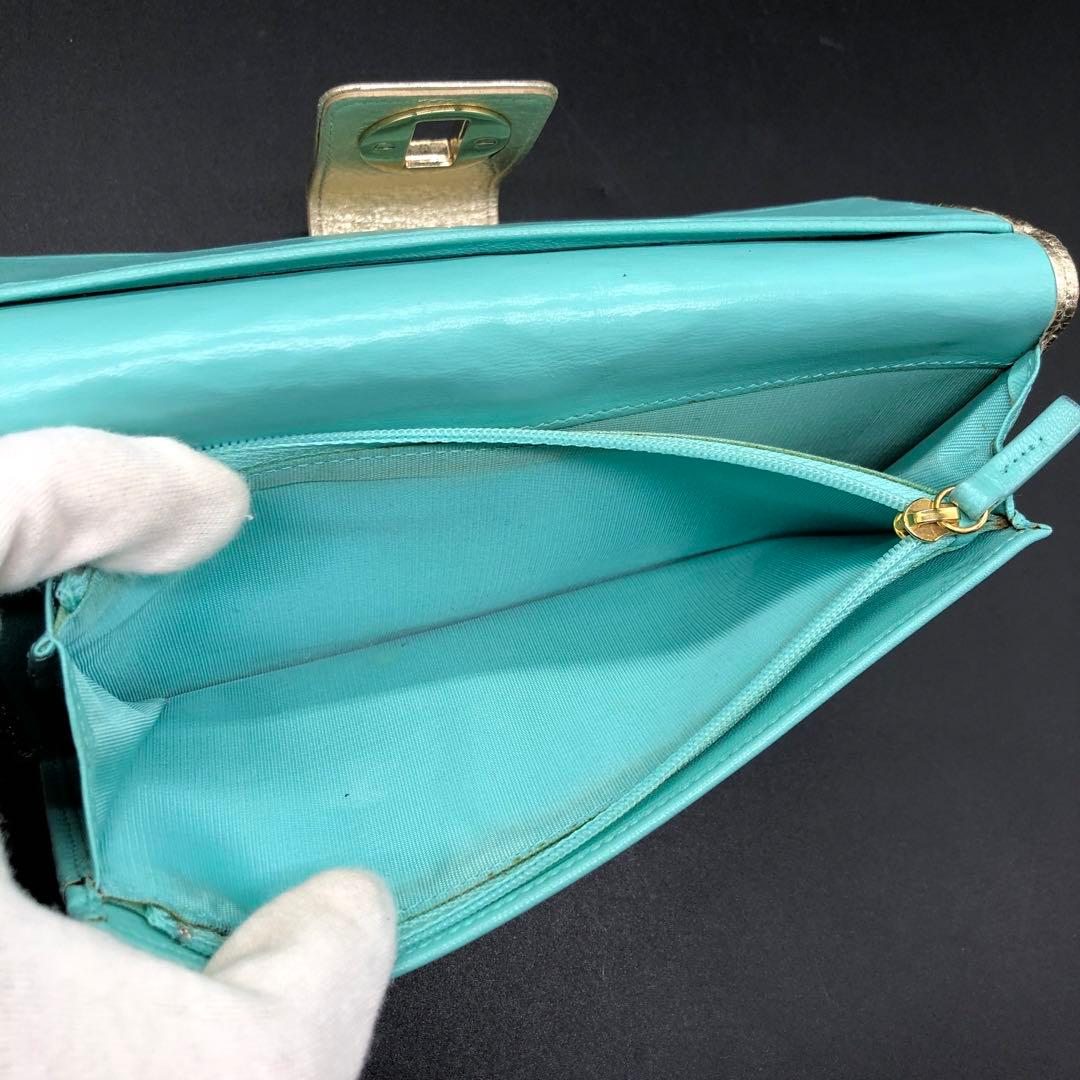 TIFFANY&Co. ティファニー 長財布 二つ折り レザー ゴールド