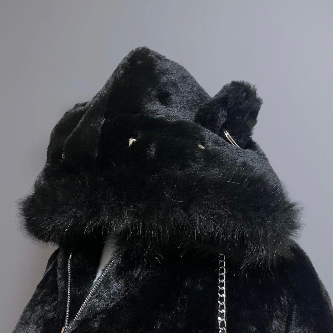 地雷系 猫耳ブルゾンパーカー ファーパーカー　フリース サブカル 量産型 韓国