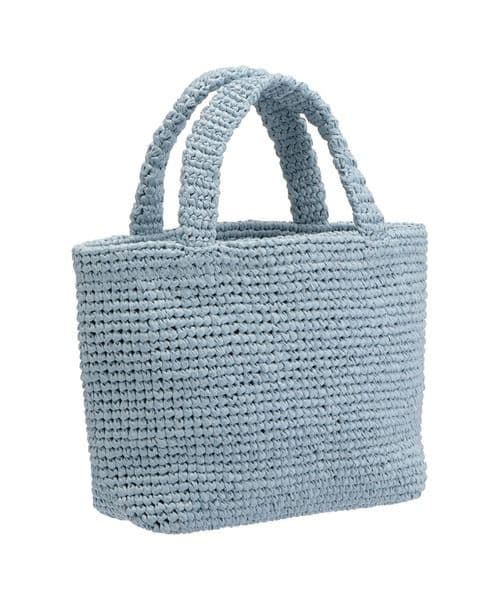 マリークワント:カゴバッグクロッシェラフィアライク トート