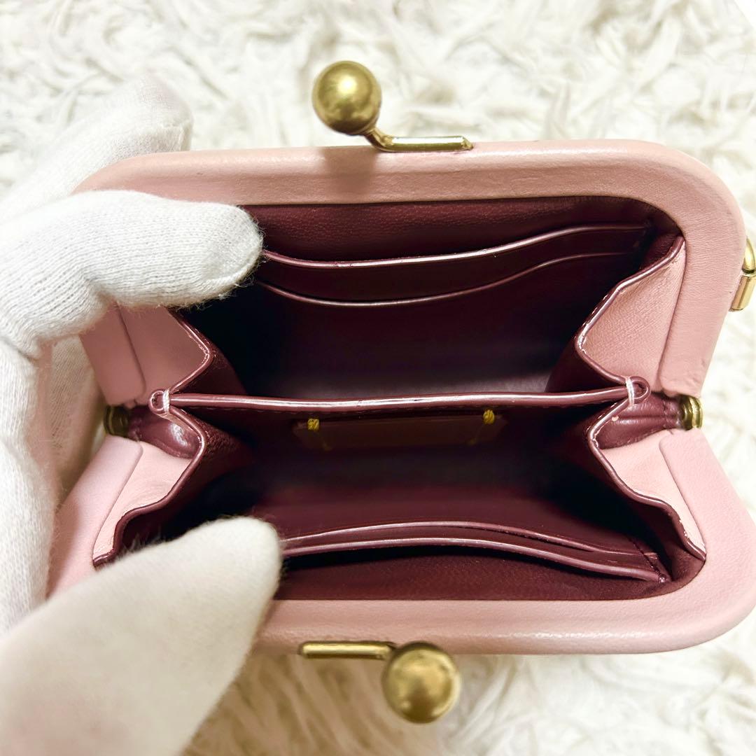 ⭐️現行・極美品⭐️コーチ キスロック がま口 ケース ポーチ ピンク