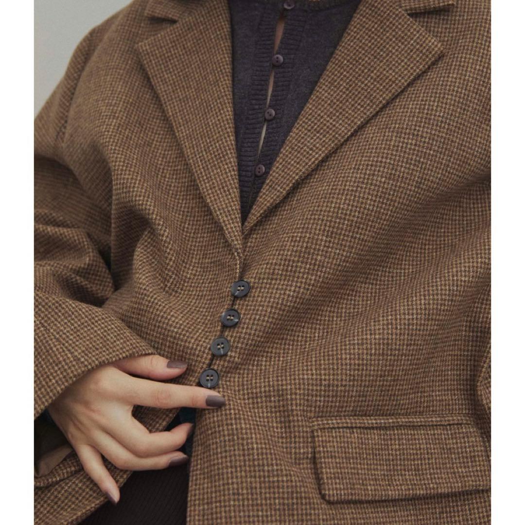 dium.チェックテーラードジャケット