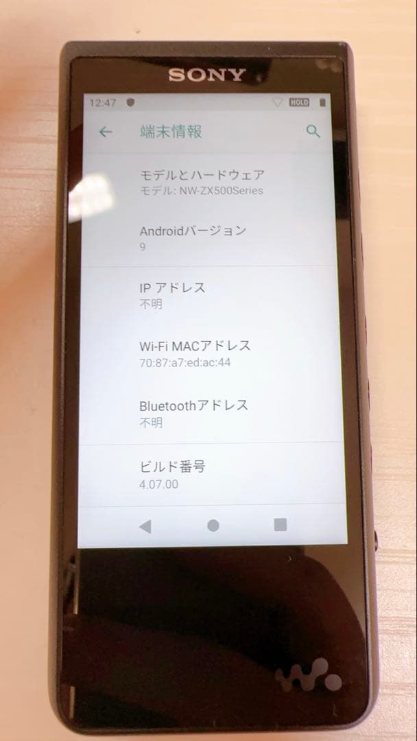 美品WALKMAN ZXシリーズ NW-ZX500シリーズNW-ZX507 BK