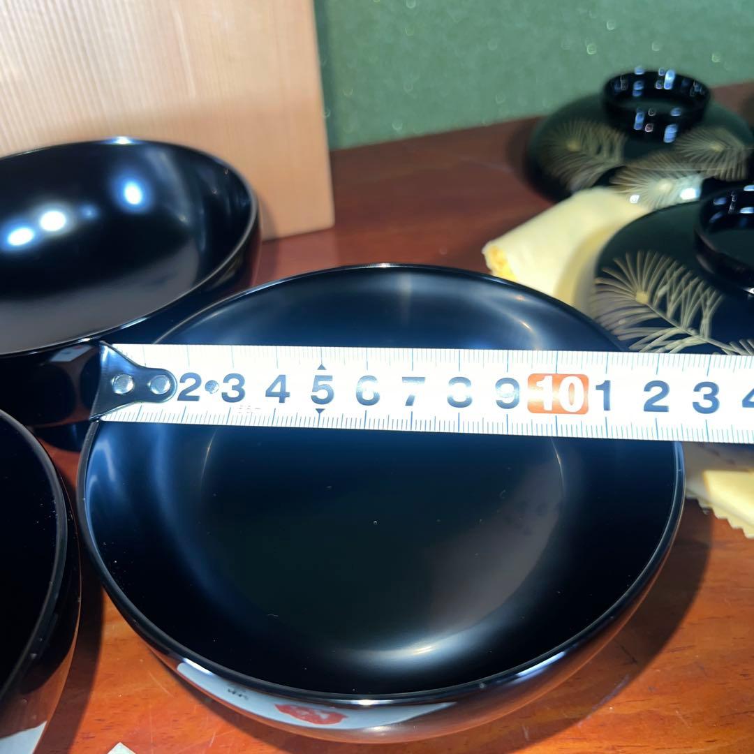 42未使用 高級輪島塗 わじま龍作 松沈金 吸物椀5客