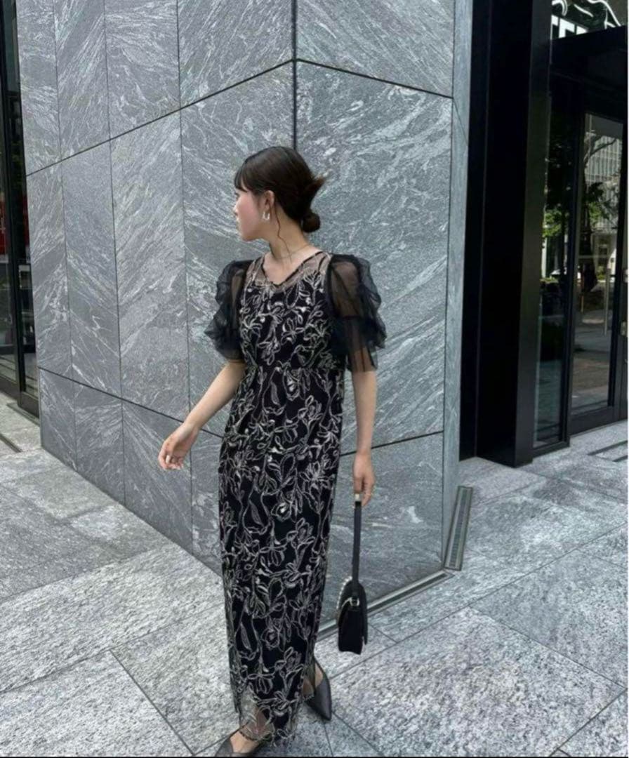 【お値下げ】LERURE Fluffy sleeve pencil dress