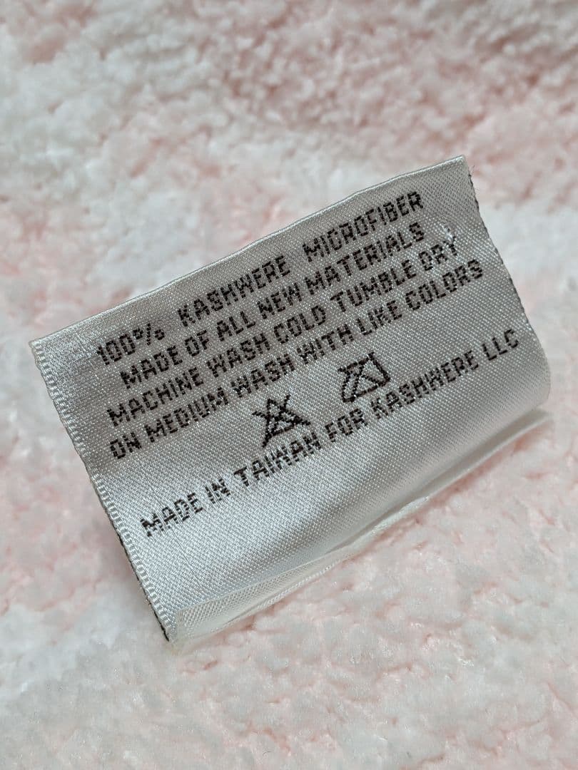 【美品】カシウェア★ブランケット★ピンク✕ホワイト