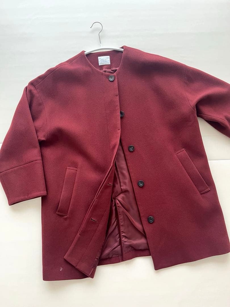 【yuni コート】毛100%、ドロップショルダー