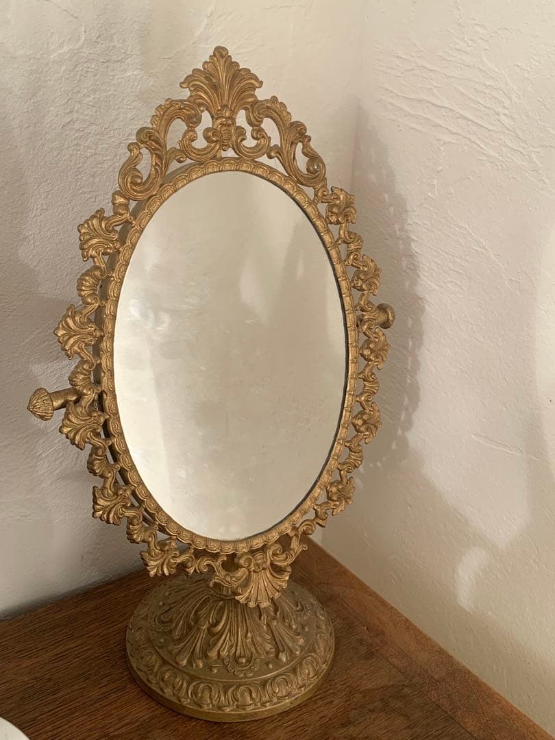 フランス　蚤の市　鏡　ブロカント