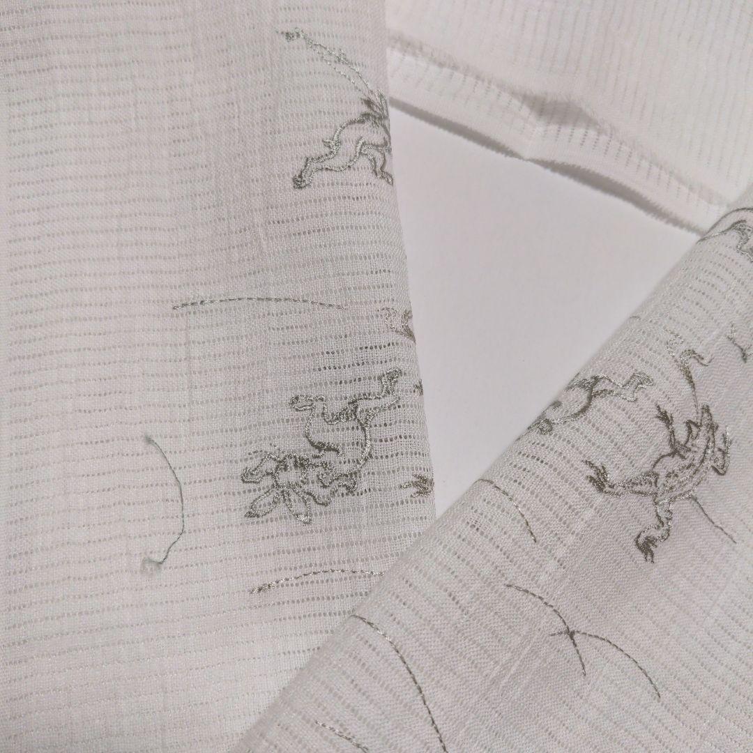 夏物　半衿　絽　6月7月8月に　麻　あさ　麻生地　お単衣や絽の着物に　刺繍