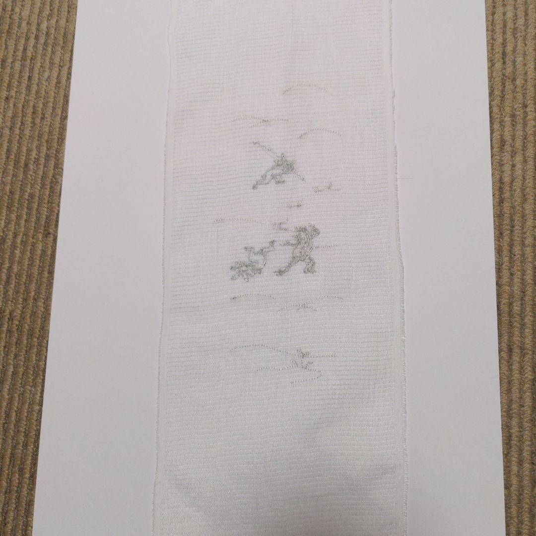 夏物　半衿　絽　6月7月8月に　麻　あさ　麻生地　お単衣や絽の着物に　刺繍