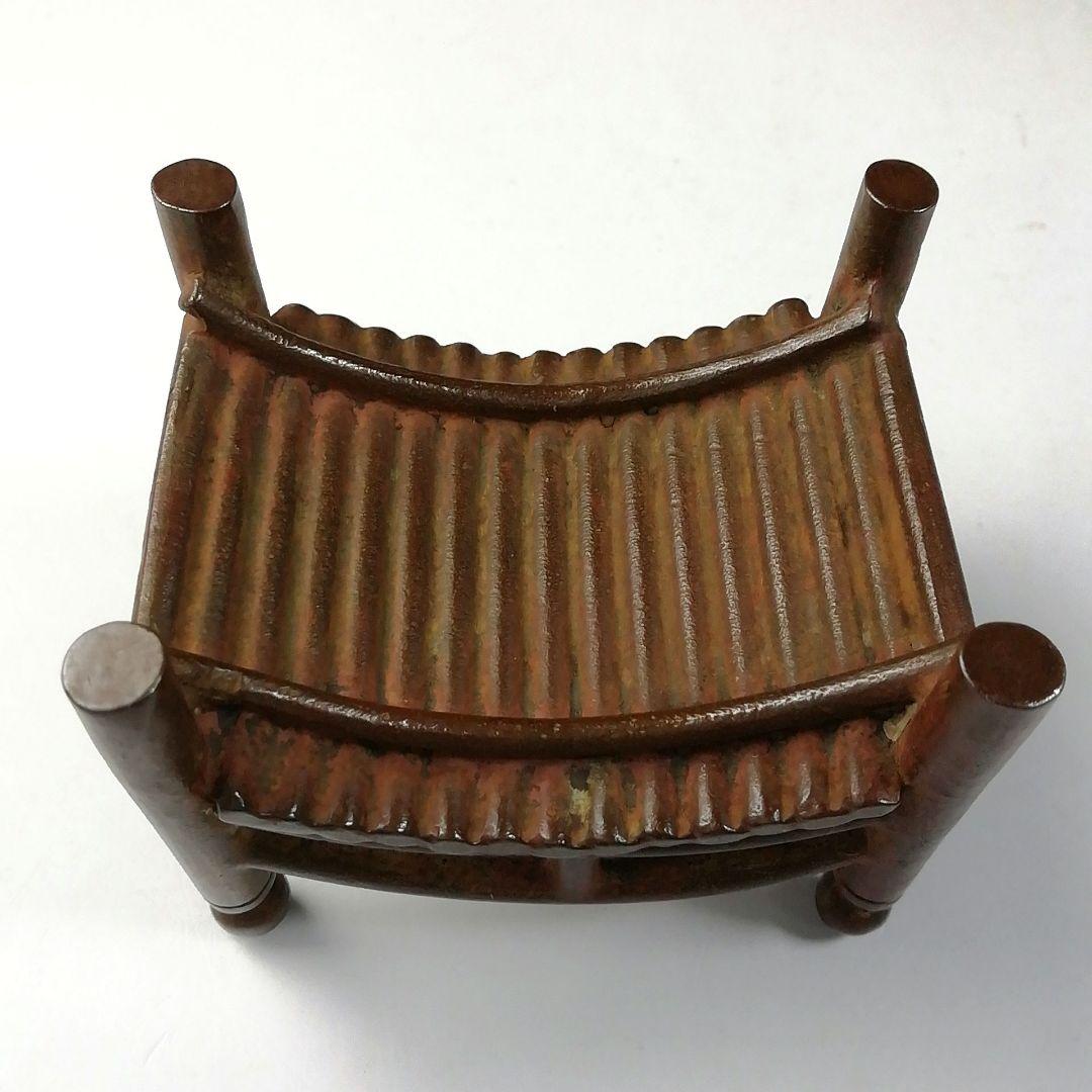 Ｔ６８２　蓋置　『橋　鋳銅蓋置』『伊波慶州』　共箱　茶道具