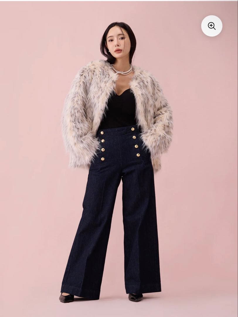 eimy ニュアンスミックスフェイクファージャケット