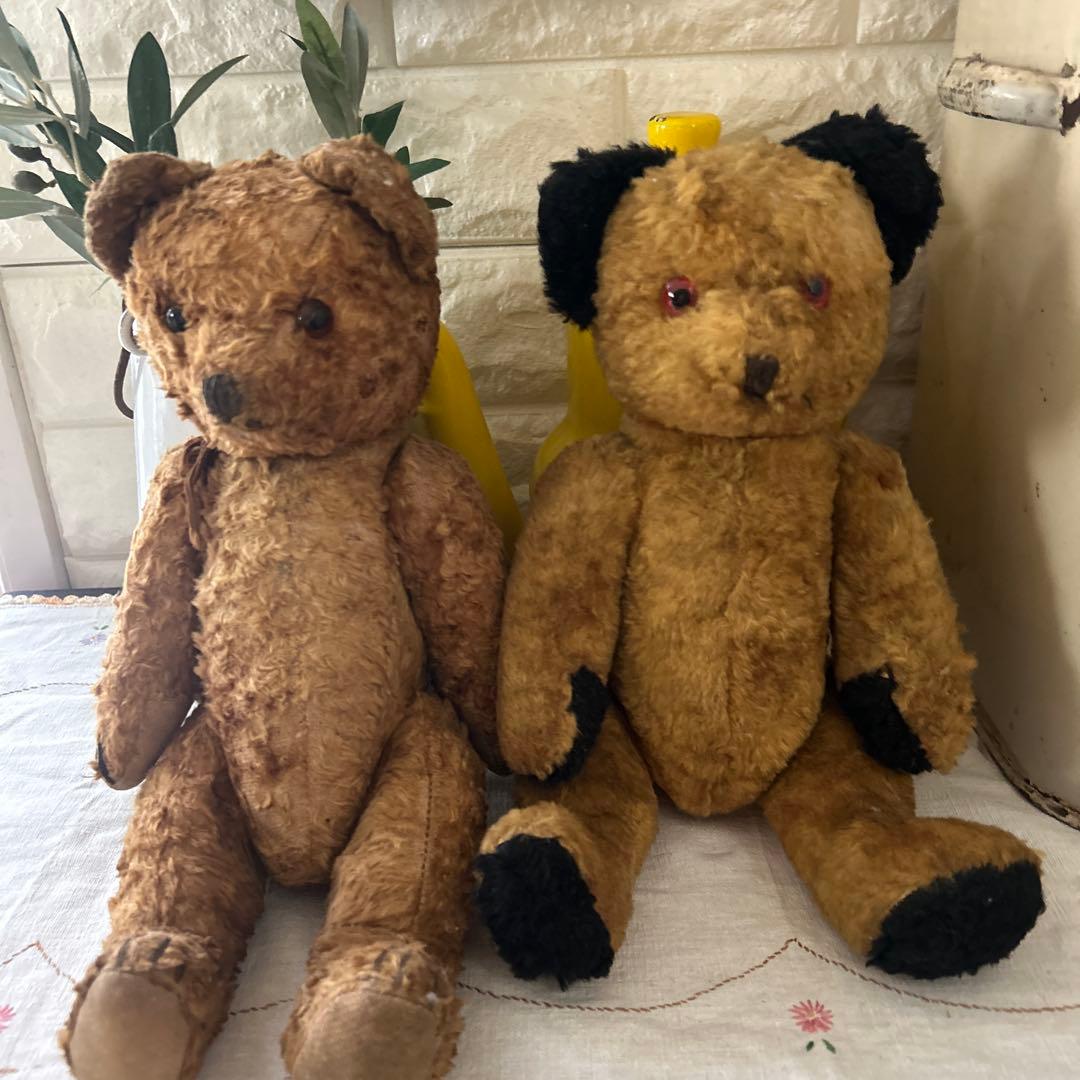 イギリスアンティークベア2体　プラス１体