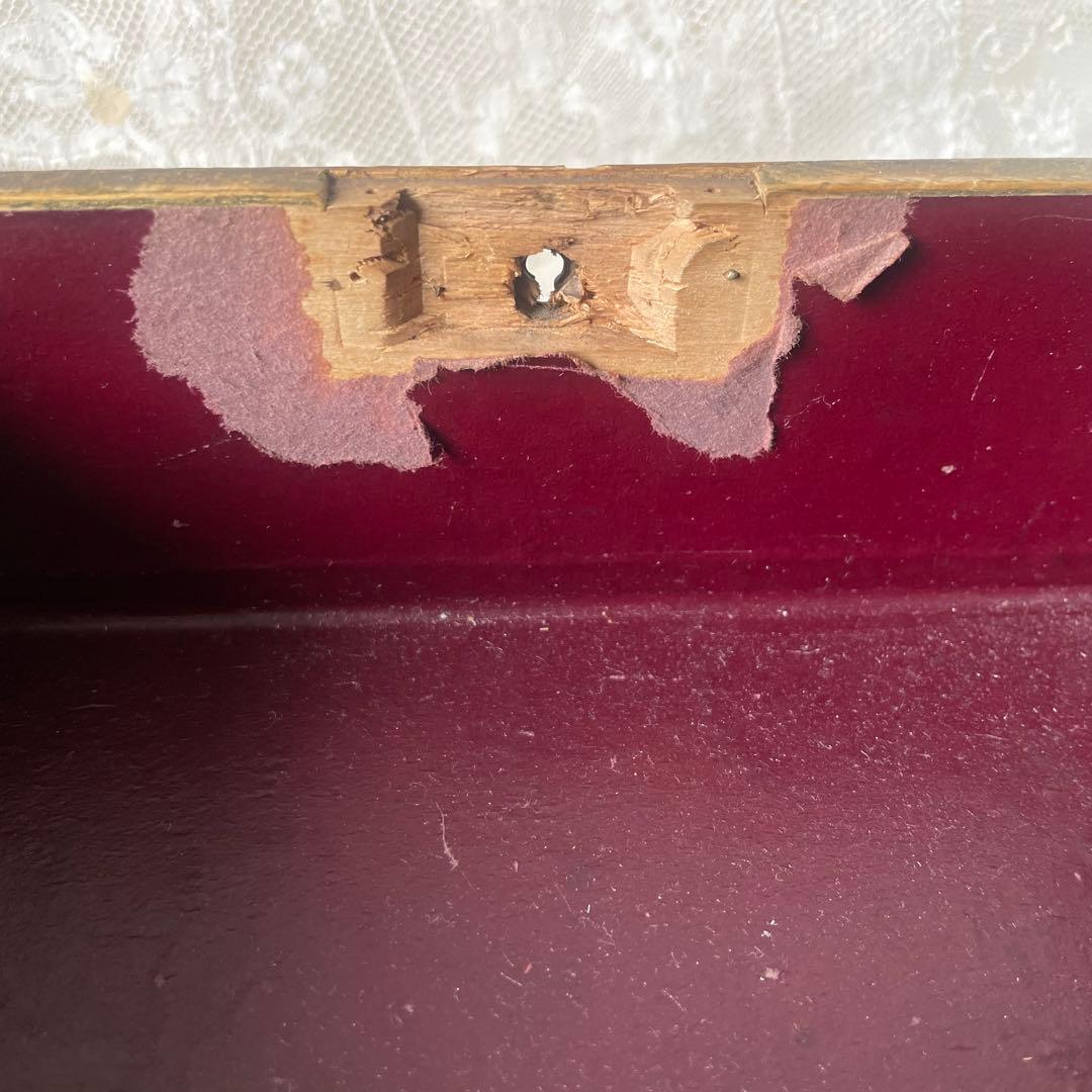 すみれの木製ボックス　スミレ　菫　箱　フランスアンティーク　フランスアンティーク