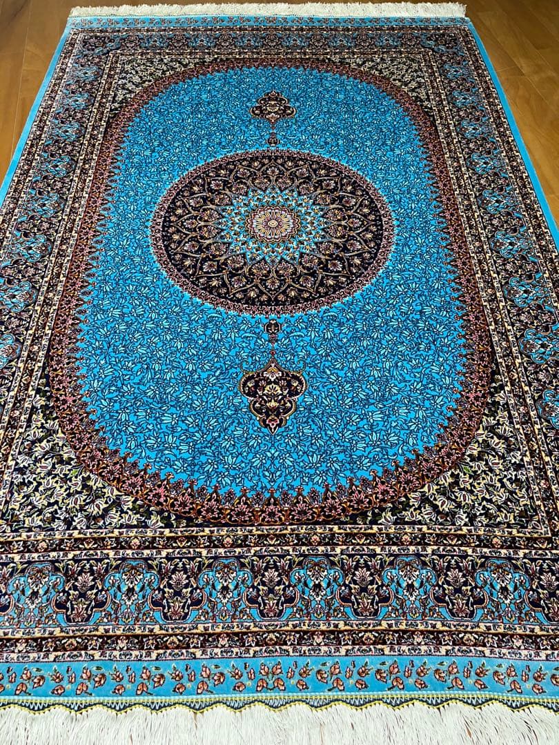 最高級۰ペルシャ絨毯・シルク｜クム仕上げ｜102×149cm｜約225万ノット｜