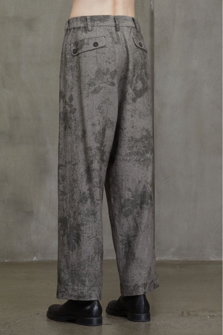 ZIGGY CHEN 24AW 花柄 プリーツパンツ 46
