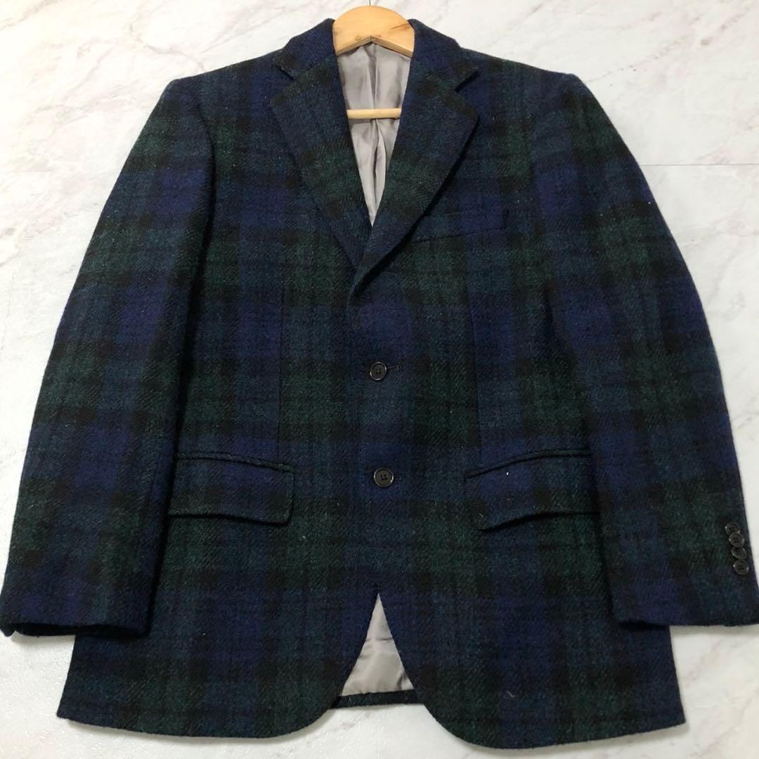 【極美品】Le chic テーラードジャケット ハリスツイード グリーン