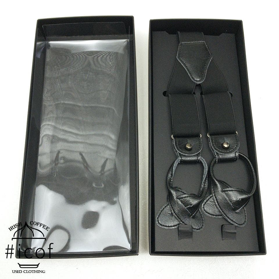 未使用✨KINDWARE フォーマル ブレイシーズ ボタン 黒 a123