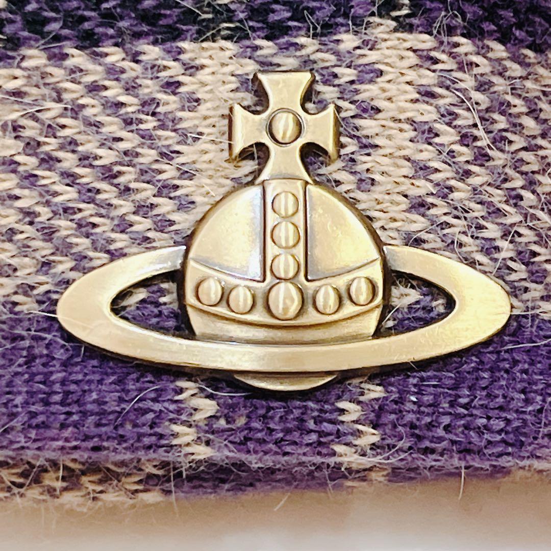 Vivienne Westwood チェック ベレー帽　オーブ モヘア混 M