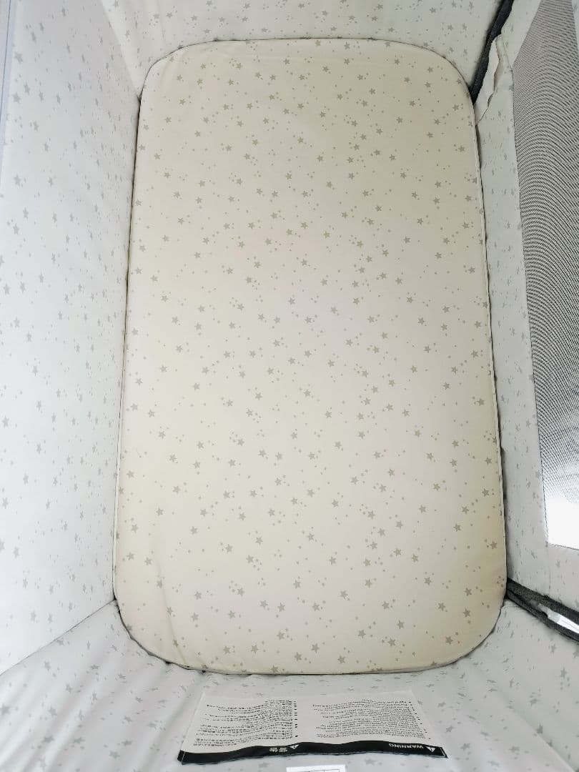 HZDMJ ベビーベッド 折りたたみ グレー 持ち運び可能