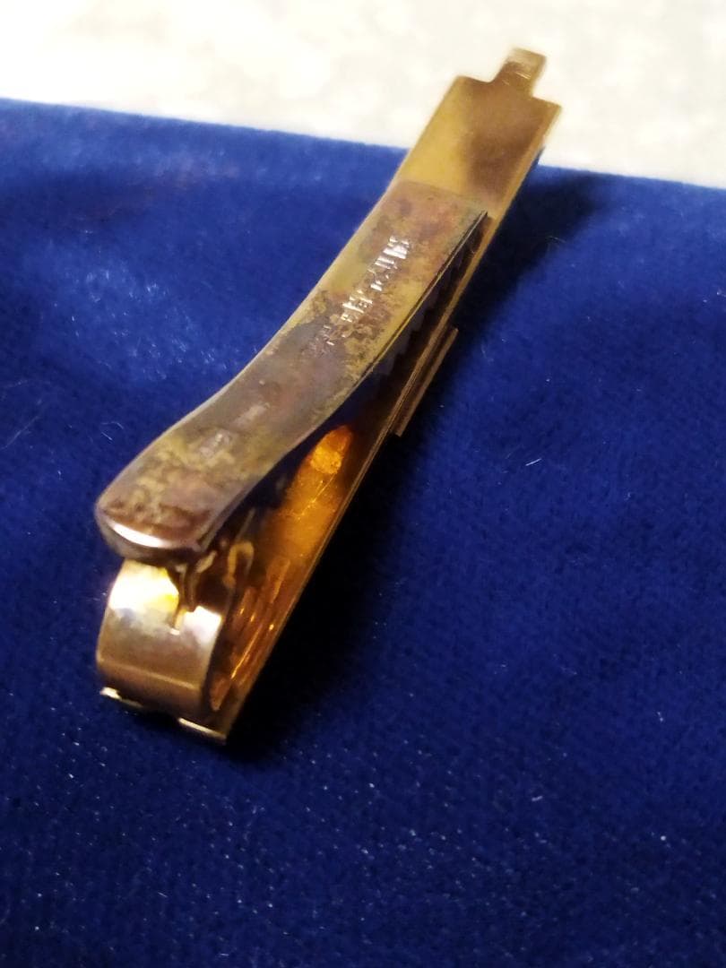 10K ネクタイピン　銀座WAKO SILVER　10K刻印　企業名　未使用